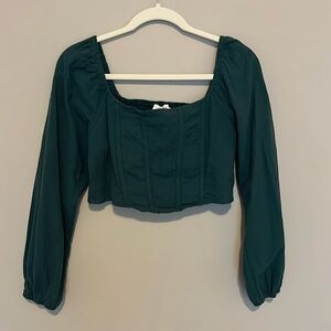 KIRIOUS Los Angeles Long Sleeve Corset Blouse - size M
